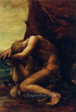  symbolist Oil Painting - Adam and Eve symbolist George Frederic Watts